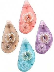 4 Pack Correction Tape Set - 8mm * 8m Double-Sided Dot Pattern Whiteout Tape, Portable Instant-Dry Correction Tape Roller For Students, School & Office Supplies (Random Color) - 1 - Xem 11
