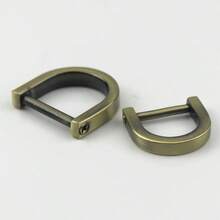 2入可拆卸金屬D型環開口螺絲扣環，適用於皮革手工藝、包款肩帶、腰帶扣、織帶 - A - 查看 15