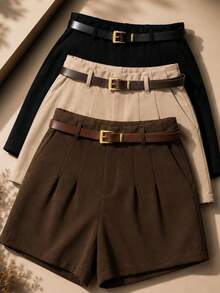 KIT 3 SHORT MADRI TAILORED SHORT MADRID MOST DESIRED OF THE SEASON HAS ARRIVED IN ADORABLE COLORS NEW RELEASE - 黑色,米色和棕色 - 查看 1