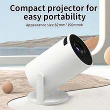 Proyector portátil mini 1080P - Ángulo ajustable flexible de 180° y enfoque rápido instantáneo, compatible con WiFi Bluetooth y espejeo de pantalla inalámbrico - Compatible con dispositivos iOS/Android/Windows, incluye control remoto para cine en casa, campamento al aire libre, Airbnb, teléfonos inteligentes/dispositivos USB - Negro - Ver 7