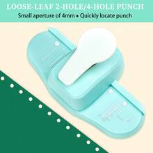 Dụng cụ đục lỗ 4mm cho bìa sổ tay, sổ kế hoạch, sổ tay 2 lỗ, 3 lỗ, 6 lỗ, thích hợp cho bìa sổ tay, sổ nhật ký, sổ tay nghệ thuật, đồ dùng văn phòng phẩm, đồ dùng học tập. - Máy đục lỗ bìa cứng - Xem 4
