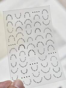 1套5D字母美甲貼紙，彩色英文文字美甲貼花，自黏式DIY美甲配件，適合女性與女孩的最佳美甲用品，理想用於夏季、派對、假期，美學風格 - 彩色 - 查看 10
