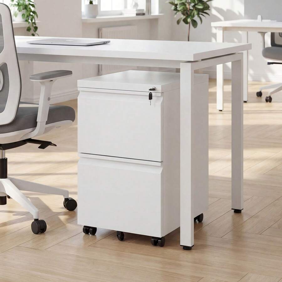 GOFLAME Rolling File Cabinet Under-Desk Printer Stand Office Organiser For A4, Letter & Legal Size Files With 5 Casters - B - View 1