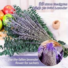 130pcs Eucalyptus & Lavender Bouquet – 17-Inch Hanging Shower Flower Rack, Natural Dried Leaves & Aromatic Branches For Bathroom Decor - 130PCS - View 7