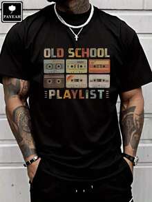 ChristmasPAYEAH Cassette Tape Music 80s Retro Old School Playlist% Heavy Cotton TshirtHot Item - Black - View 8