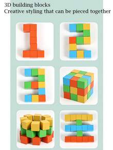 Kids Battle Building Blocks Game 3D Spatial Thinking Puzzle Toy Parent-Child Interactive Educational Logic Training Board Game For Children Early Learning Enlightenment Toys - Multicolor - View 9