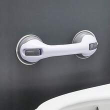 1個加強型吸盤式浴室扶手 - 防水、免鑽孔安裝，適用於浴缸和浴室 - 適合長者，灰色，吸盤式浴室扶手，防水，浴缸扶手，浴室支撐桿，浴室扶手支架，防滑手柄，堅固構造，穩定支撐，長者照護，行動輔助 - Grey - 查看 6