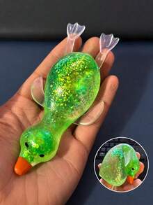 1PC Glitter Crystal Goose/Duck Animals,Soft And Slow Back,Sticky Stress Relief Toy,Cute Stuff,Taba Squishy,Travel Portable Fidget Squeeze Toys,Squisy,Perfect For All Ages Austism,Ideal Holiday Gifts,Fun Cute Gift,Birthday Gifts,Easter Gifts,Halloween Gifts,Christmas Gifts,Christmas Stocking Fillers,Party Bag Fillers,Fidget Toys,Kids Party Favors,Blue For Boys,Pink For Girls,Kids Games,Kids Toys,Boy Games, Girl Games,Children's Games. - Vịt (Xanh lá cây) - Xem 1