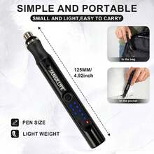 JANGKLIFE Multi-Functional Electric Grinding Tool Kit, Portable USB Rechargeable, Includes 54 Accessories And 16 Carving Templates, 3 Speed Levels 5000rpm-18000rpm, Lithium-Ion Battery, Suitable For Grinding, Cutting, Polishing, Carving, Drilling And DIY Creation. - Black - View 6