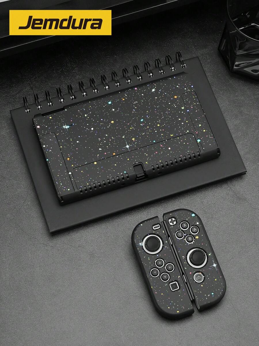 Switch2(2025)游戏机配件,1 件装,适用于 Switch2/Switch OLED/Switch NS,星空图案保护壳,适用于 Switch 扩展电池版,防刮耐磨,含摇杆帽,Switch 玩家的最佳礼物 - 彩色 - 查看 1