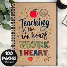 A5 Size Creative Hand-Drawn Spiral Notebook, Suitable For Work, Study, Planning, Diary, A Heartfelt Gift Choice For Teachers' Day Or Graduation - J - View 2
