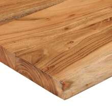 vidaXL Wall Shelf 19.7"X15.7"X1" Rectangular Solid Wood Acacia Live Edge - Brown - View 7