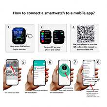 1 pieza Smartwatch con pantalla HD, con pantalla curva LED de alta definición a color, compatible con varios idiomas, función de llamada, función de notificación y batería de gran capacidad de 180mAh - Beis - Ver 11