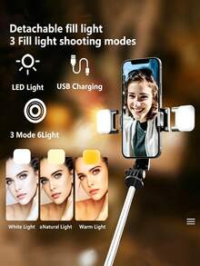 Selfiestick & Tripod Head - Black - View 4