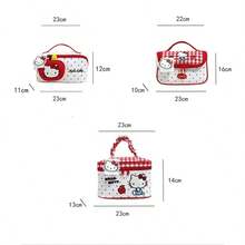 SANRIO 官方授權三麗鷗系列紅蘋果 Hello Kitty 化妝包，可愛刺繡圖案，精湛工藝，大容量收納袋，多款可選 - 查看 11