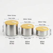 Wadah Makanan Stainless Steel 304, Kotak Penyimpanan Segar yang Dapat Ditumpuk dan Disegel untuk Kulkas, Kotak Penyimpanan Buah, Sayur, dan Daging dengan Tutup, Kotak Pengawetan Makanan Kapasitas Besar, Cocok untuk Penyimpanan dan Pengorganisasian Makanan di Dapur - MultiWarna - View 24