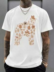 Men Plus Size T-Shirts - White - View 1