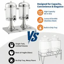 Studyset 4.4 Gallon Party Drink Dispenser, Stainless Steel Water Jar With Stand, Iced Beverage Drink Dispenser For Parties, Commercial Hot Cold Juicer For Parties, Weddings & Catering Events - Silver - View 6