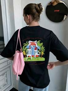 Women T-Shirts - Black - View 3