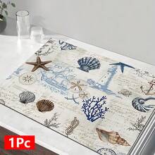 1pc Ocean Creature Pattern Absorbent Dish Drying Mat, Espresso Machine Countertop Absorbent Mat, Sink Drain Mat, Soft Faucet Absorbent Mat, Sink Cup Mat, Kitchen & Bathroom Accessories - Multicolor - View 16