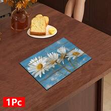 1pc Daisy Pattern Printed Absorbent Dish Drying Mat, Espresso Machine Countertop Absorbent Mat, Sink Drain Mat, Soft Faucet Absorbent Mat, Sink Cup Mat, Home & Kitchen, Bathroom Accessories - Multicolor - View 15