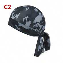 1pc/3pcs Unisex Pirate Hat, Fashionable Camouflage Print Bandana, Breathable Quick-Dry Casual Headwear - Multicolor - View 5