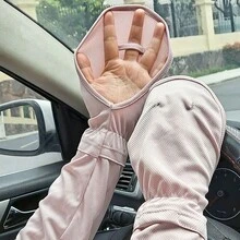 Ống tay chống nắng thoáng khí UPF 50+ dành cho nữ, bảo vệ da khỏi ánh nắng mặt trời. - Cổ tay áo hình móng ngựa - Xem 17
