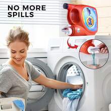 1pc Laundry Detergent Dispenser With One-Touch Button & Push-Pull Spout - No-Power Setup, Portable Plastic Soap Container Suitable For Home, Camping, Laundry Room - Durable Liquid Soap Dispenser, Easy-Grip Button For S & - A - View 2