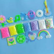1 Bag 5mm Glow-In-The-Dark Fuse Beads 1000pcs/Pack, 5mm Perler Beads Refill, Glow-In-The-Dark Beads For Handmade Creative Jewelry Making, Decoration Beads For DIY Pixel Art Crafts, DIY Creative Handmade Puzzle Fuse Bead Refill Pack - Bright Colors - View 3