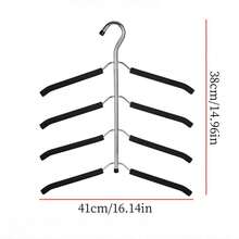 2/1 Paket Gantungan Baju Multi-Lapisan, Rak Jemuran Logam, Hemat Ruang, Cocok untuk Lemari Pakaian, Kamar Tidur, Gantungan Spons Anti Selip, Gantungan Baju Berputar 360 Derajat, Gantungan Baju Multi-Lapisan Hemat Ruang, Rak Jemuran Kaos, Pengatur Penyimpanan Lemari Pakaian, Aksesoris Kamar Tidur Asrama, Penyimpanan dan Pengorganisasian - MultiWarna - View 3