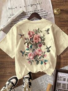 Women T-Shirts - 杏色 - 查看 3