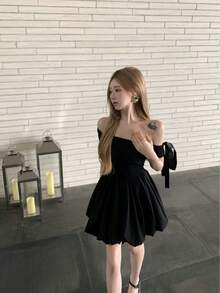 Women Midi Dresses - Red - View 4