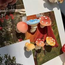 Colorful Mushroom Fridge Magnets Set, Resin Mushroom Decor, Ideal For Kitchen And Office Decoration, Perfect Christmas And Halloween Gift, Fridge Magnets - one-size - View 7