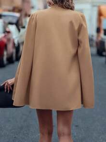 MEXChiquease Blazer tipo capa con parte delantera abiertaMEX TD9M - Blanco - Ver 9