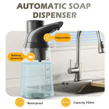 HEEYCEM 1 pieza Dispensador de jabón automático con sensor mini, dispensador de jabón sin contacto, adecuado para dispensador de jabón y detergente en hotel, cocina y baño - multicolor - Ver 3