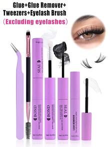 800-Piece D-Curl Voluminous Segmented False Eyelash Kit (Mixed 50D–150D Styles) - High-Capacity Beginner Set With Full Tool Kit For Soft, Natural Eye Looks And Versatile Styling Needs - Black - View 12