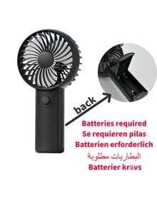 1pc Battery Operated Handheld Mini Electric Fan (Batteries Not Included, Requires 2 AAA Batteries) Suitable For Strollers, Offices, Outdoor Travel, Etc., Summer Essential, Slightly Noisy But Great Value, Please Do Not Have Too High Expectations - Notice Before Purchase - Multicolor - View 12