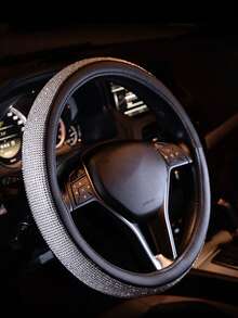 Bling Rhinestone Steering Wheel Cover For Women, Sparkling Crystal Diamond Car Wheel Protector With Non-Slip PU Leather, Universal 14.5-15 Inch Fit For Cars/SUVs, Fashionable & Comfortable Interior Accessory - Diamond Crystal - View 13