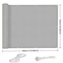 95% UV Protection Privacy Shading Cloth, Garden Privacy Screen, Suitable For Patio, Garden, Balcony, With Tie Straps & Ropes - Multicolor - View 10