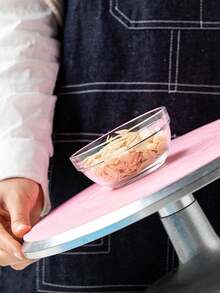 Round Silicone Baking Mat, Non-Stick Kneading Mat, Anti-Slip Pastry Work Surface Mat, Bread/Cake Tray, Non-Stick, Easy To Clean, Non-Stick, With Scale, Reusable Kitchen Tool, Essential Baking Tool, Suitable For Making Cakes, Cookies, Macarons, Bread And Various Pastries, Suitable For Holidays, Parties, Gatherings, Outdoor Picnics, Gift For Family, Mother, Friends - Pink - View 5