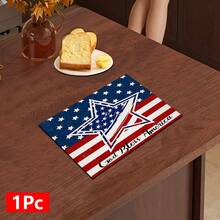 1pc Patriotic Pattern Printed Absorbent Dish Drying Mat, Espresso Machine Countertop Absorbent Mat, Sink Drain Mat, Soft Faucet Absorbent Mat, Sink Cup Mat, Kitchen & Bathroom Accessories - Multicolor - View 13