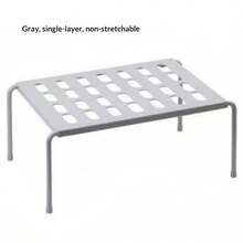 1 pieza/2 piezas Estantería de almacenamiento expandible y desmontable de unicolor, organizador de armario, estantería divisoria, estantería ajustable para gabinete, baño, ahorro de espacio para cocina, sala de estar, dormitorio, estantería para zapatos de plástico - Multicolor - Ver 8