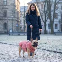 Metglad Dog Winter Coat | Cold-Proof Jacket, Invisible Leash Hole & Metal D-Ring Dual Leash Design, Reflective Pet Vest, Warm Fleece Dog Snow Coat, Suitable For Small, Medium And Large Dogs - Pink - View 8