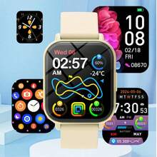Nuevo reloj inteligente de moda con pantalla táctil completa HD con función de llamada inalámbrica (marcación, respuesta), gran variedad de esferas de reloj, monitoreo de ejercicios, recordatorio de mensajes, múltiples recordatorios de aplicaciones, adecuado para teléfonos Android e iOS, un regalo perfecto para hombres y mujeres - Multicolor - Ver 6