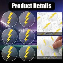 Yqq 200 1.1-Inch Football Helmet Decals, Self-Adhesive Sports Helmet Stickers For Helmets, Windows, Walls, Bumpers, Laptops, Lockers, Hockey, Lacrosse, Batting - 透明金 - 查看 4