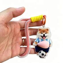 3D Sticker 1個/2個 3D巴哥犬睡眠造型鑰匙圈，多功能夾飾裝飾配件 - 薄荷綠 - 查看 2