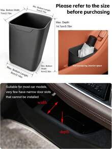 JELLOO 1/2pcs Universal Silicone Car Door Side Storage Box With Umbrella Holder And Trash Can, Car Interior Accessories - Liquid Silicone Version - View 8