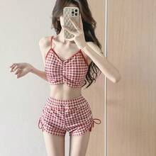 Women Bikini Sets - Pink Two-piece Set - View 3