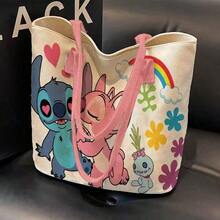 Lilo & Stitch 大容量可水洗斜背包、手提包、帆布包、托特包、史迪仔包，中性日常包，適合學校、辦公室、旅行和購物，可作為禮物、日常配件或穿搭配件 - A - 查看 3
