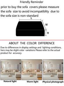 1pc Stretch Sofa Cover, Non-Slip Full Coverage Sofa Seat Cover, All Season Universal Sofa Cushion Cover, Fabric Thickened Sofa Blanket, Machine Washable, Dust-Proof, Pet-Friendly, Adjustable For Bedroom, Office, Living Room Combination And L-Shaped Sofa And 1/2/3/4 Seater - Khaki - View 6